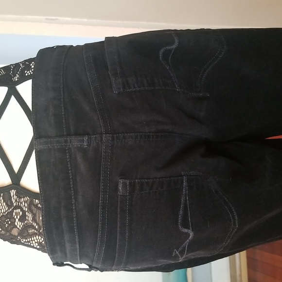 7 for All Mankind Black Velvet Skinny Bootcut Jean's Sz. 31 - Picture 11 of 16
